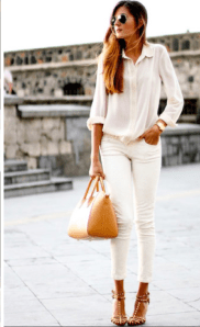 Bright white lights. 