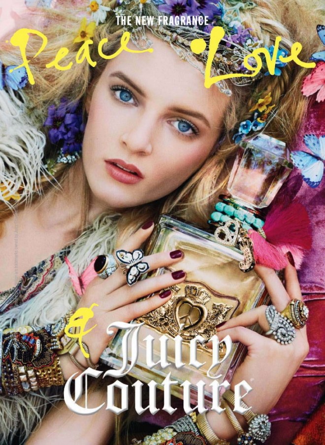 Perfume ads love a giant bottle...