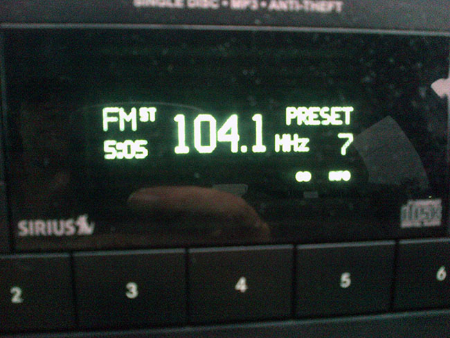 I'm old school with the radio.
