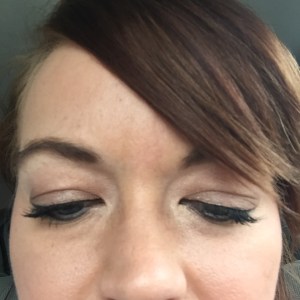 Wearing two coats of Younique (post-workout). 