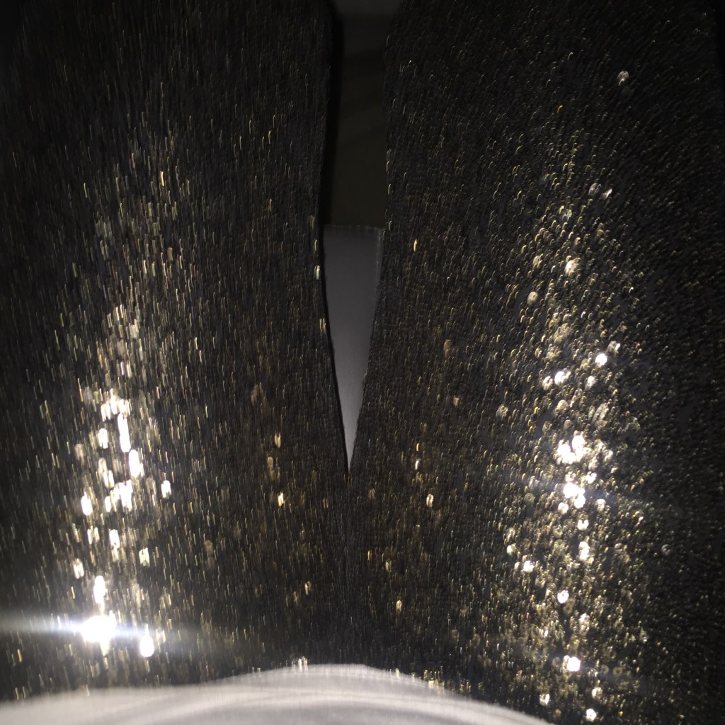 Sequined pants.