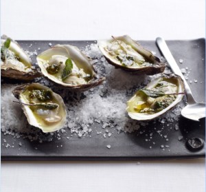 Grilled Oysters with Spiced Tequila Butter