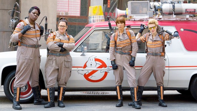 The ladies of the new "Ghostbusters" movie. 