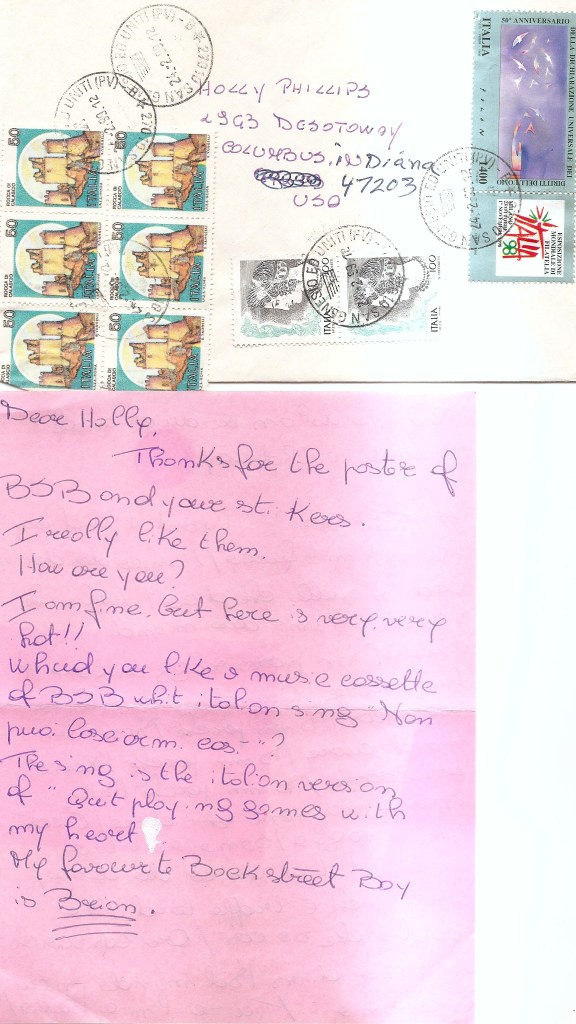 A letter from my pen pal.