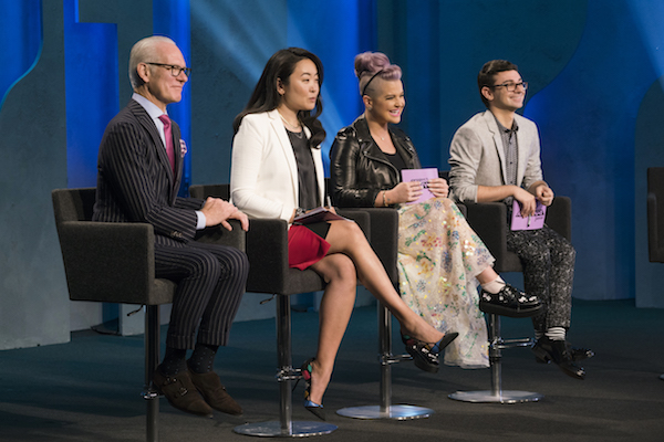 The judges' panel for 'Project Runway Junior'.