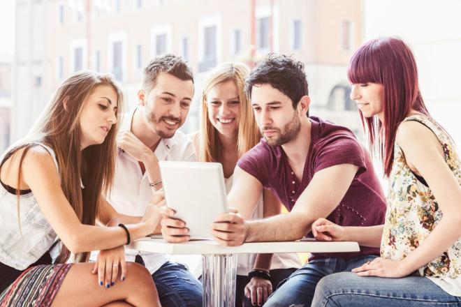 Always with the iPad. 